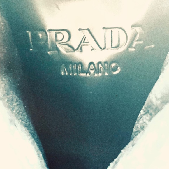 PRADA BOOTS (combat) size 43 Monolith brushed leather and nylon boots with pouch - Picture 4 of 9